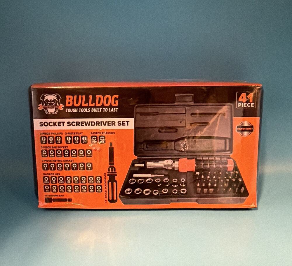 Bulldog 41pc Heavy Duty Socket Screwdriver Driver & Bit Set Torx BD-41SS-O NWOT